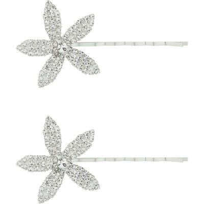 【礼物】Jennifer Behr 女玻璃银色发夹(两枚装)