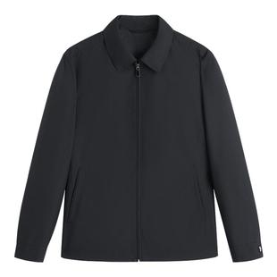 金利来2025秋冬新款易打理防风抗皱翻领高端休闲男士行政夹克外套