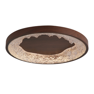 源氏木语客厅主灯意式极简高级感圆形卧室吸顶中山灯具2026新款