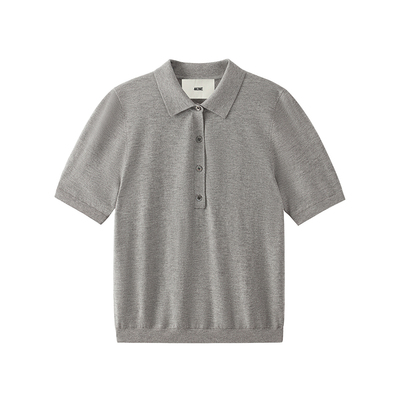 440ME女装新品羊毛桑蚕丝混纺高智轻薄polo短袖针织衫FDSS0305K