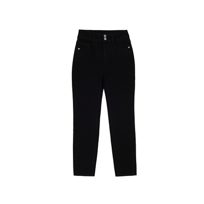 RUGOSAM早秋新品九分加绒牛仔裤