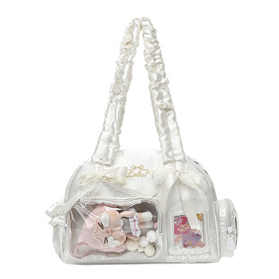 LOLAの痛包 社畜单肩痛托特包 漫展学生丝带娃包大容量斜挎包通勤