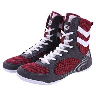 专业拳击鞋男女高帮散打鞋格斗鞋训练鞋泰拳鞋自由搏击鞋摔跤鞋