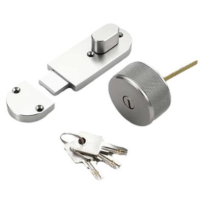 公共卫生间隔断五金配件工具房带钥匙黑色门锁厕所金色灰色插销锁