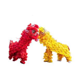 舞狮道具全套南狮醒狮成人舞龙舞狮双人羊毛狮子婚庆粉色狮子头