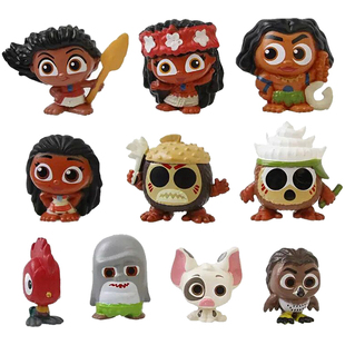 海洋奇缘Moana莫娜公主公仔人偶花斑猪毛伊小鸡桌面摆件手办礼物