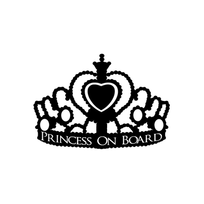 镂空公主皇冠风挡玻璃笔记本车贴