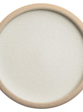 北欧创意6英寸平盘素白窑变盘子陶瓷家用餐盘餐厅加厚牛排意面盘