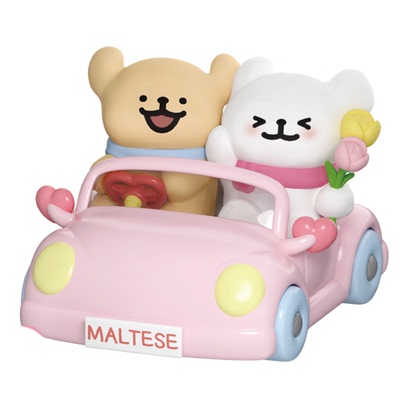 可爱正版线条小狗车载摆件网红