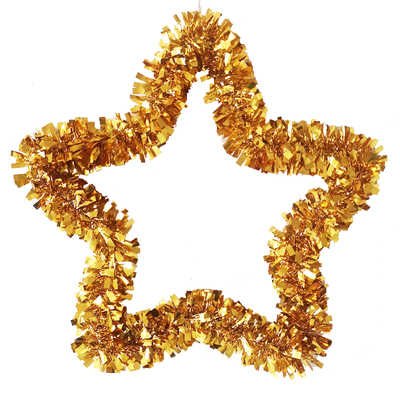 五角星吊饰挂件装饰金银红日星星