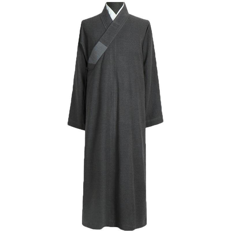 秋冬僧服呢料长褂男女款外出大褂僧人衣服比丘尼长衫出家人外套