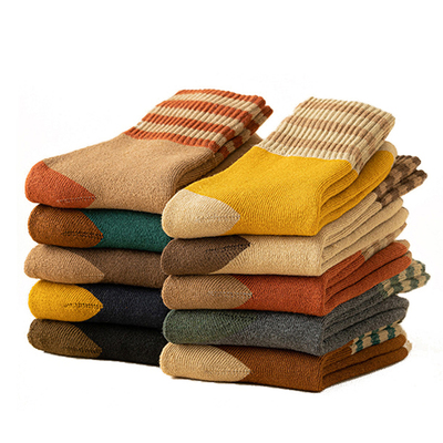 美拉德风女士加绒加厚保暖毛圈袜