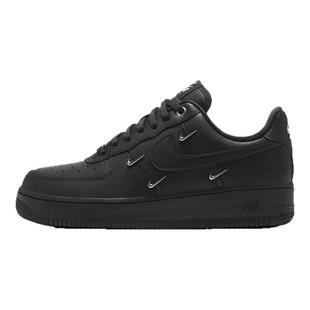 Nike耐克女鞋AIR FORCE 1 AFI黑银四勾 空军一号运动鞋HQ1180-001