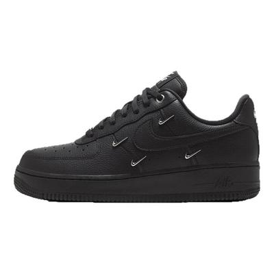 Nike耐克女鞋AIR FORCE 1 AFI黑银四勾 空军一号运动鞋HQ1180-001