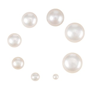 天然淡水馒头珠单孔扁圆珠串珠diy材料平底半圆半孔珍珠散珠配件