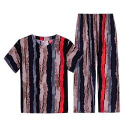 中老年人造棉睡衣女士绵绸加大码