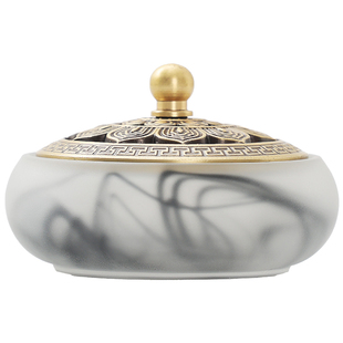 水墨琉璃香炉家用室内熏香炉檀香沉香炉茶道盘香炉香薰炉打香篆炉