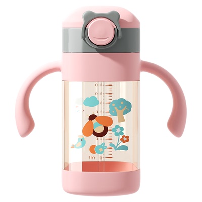 大宝宝吸管奶瓶2岁以上重力球耐摔3岁大容量PPSU直饮一岁儿童水杯