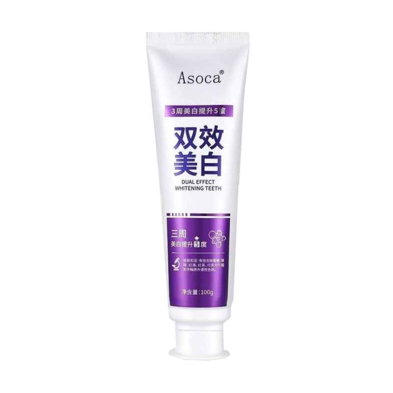 Asoca双效美白溶渍亮白护龈牙膏