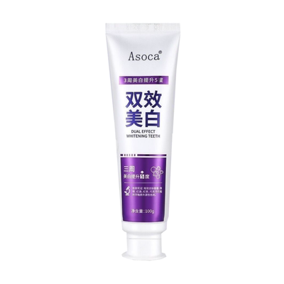 Asoca双效美白溶渍亮白护龈牙膏