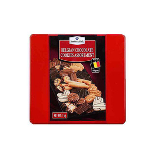 Member's Mark山姆白丽人BELGIAN什锦曲奇饼干进口铁盒礼盒包装