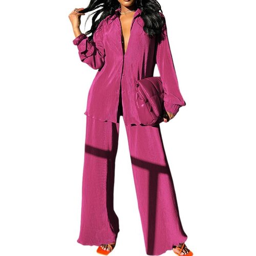 D 53889 Long Sleeve Pleated Set 百褶长袖套装 欧美跨境