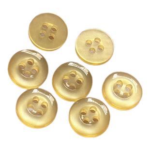 黄色树脂圆形小纽扣衬衣衬衫男女针织衫开衫儿童手工纽扣四眼扣子