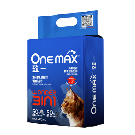 ONEMAX致一3合1抑菌豆腐猫砂除臭无尘混合膨润土可冲厕所实惠装