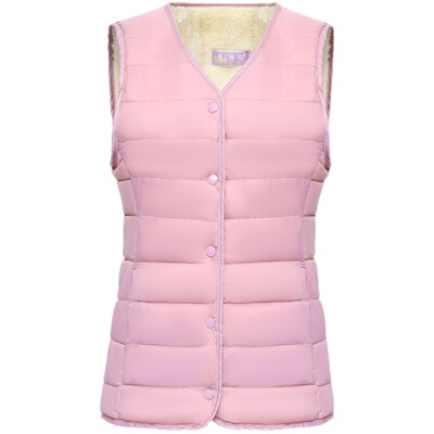 新款加绒轻薄修身羽绒棉棉马甲