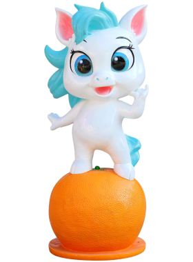 卡通十二生肖雕塑幼儿园售楼部景区网红打卡装饰动物户外发光摆件