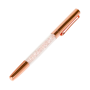 新款水晶签字笔 玫瑰金笔宝珠笔 水笔礼品笔广告笔 可激光刻字