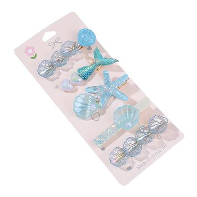 儿童彩色海洋贝壳发夹女童刘海夹