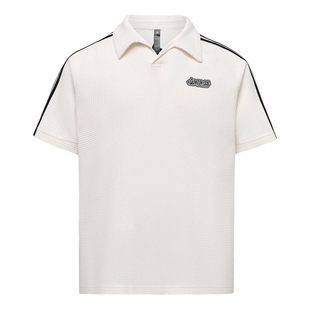 adidas阿迪达斯男华夫格插肩袖宽松休闲运动短袖POLO衫上衣LF7394