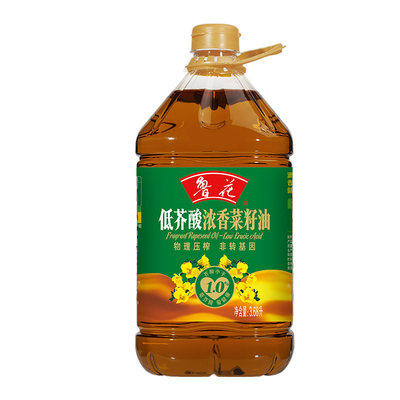 鲁花低芥酸浓香菜籽油3.68L 桶装食用油非转基因压榨-B