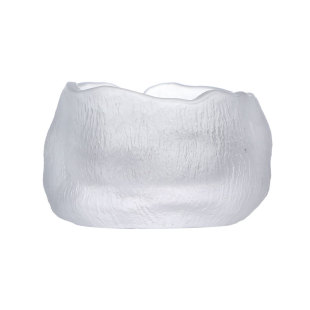 中古1980s 复古水晶磨砂玻璃小烛台北欧简约主义浪漫蜡烛台ins风