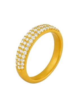 水贝黄金繁星金包银戒指女款