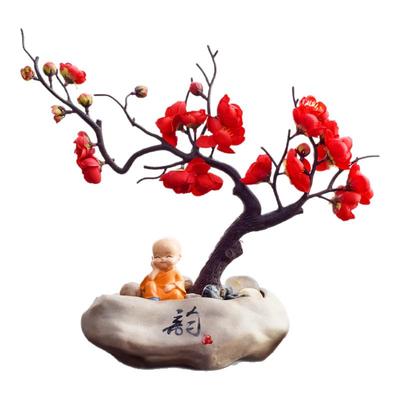 盆栽摆件书桌腊梅仿真花卉
