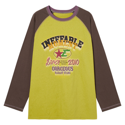 Eptison复古插肩袖长袖T恤