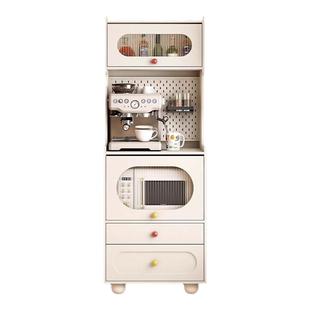 实木餐边柜咖啡柜小户型厨房一体靠墙储物柜家用置物柜窄型茶水柜