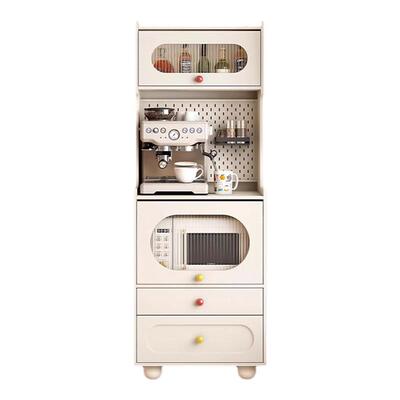 实木餐边柜咖啡柜小户型厨房一体靠墙储物柜家用置物柜窄型茶水柜