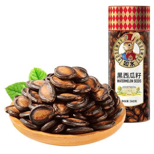如水西瓜子360g黑西湿瓜子西瓜子罐装休闲零食罐装办公室打手任选