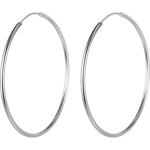 925纯银针大圆圈耳环女高级感轻奢素圈耳圈2025新款爆款圈圈耳饰