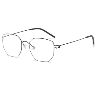 林德檀健次王鸥同款RIM系列ESBEN超轻纯钛无螺丝金丝眼镜可配度数