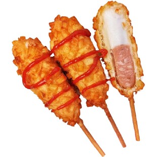 拉丝芝士热狗棒450g拉丝芝士棒脆皮香肠油炸半成品微波炉早餐速食