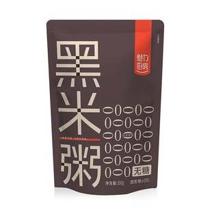 魅力厨房无糖黑米新米粥HPP软罐袋装早餐方便营养速食