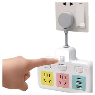 奥吉利纯铜防雷转换器多孔面板无线排插插板插排一转多用功能插头