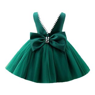 艾贝优女童公主裙宝宝生日摄影服装乐团演出指挥服小提琴演奏礼服