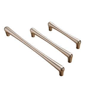 拉丝锌合金门拉手金色衣柜平开门拉手柜门抽屉餐边柜奶油风门把手