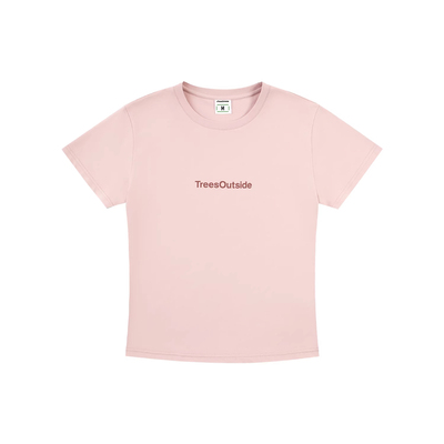 TreesOutside for girl女款logo印花修身凉感排汗速干透气短袖T恤