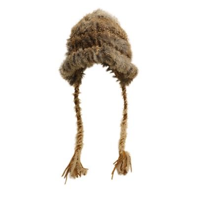 时髦女秋冬季加厚毛绒毛线帽保暖